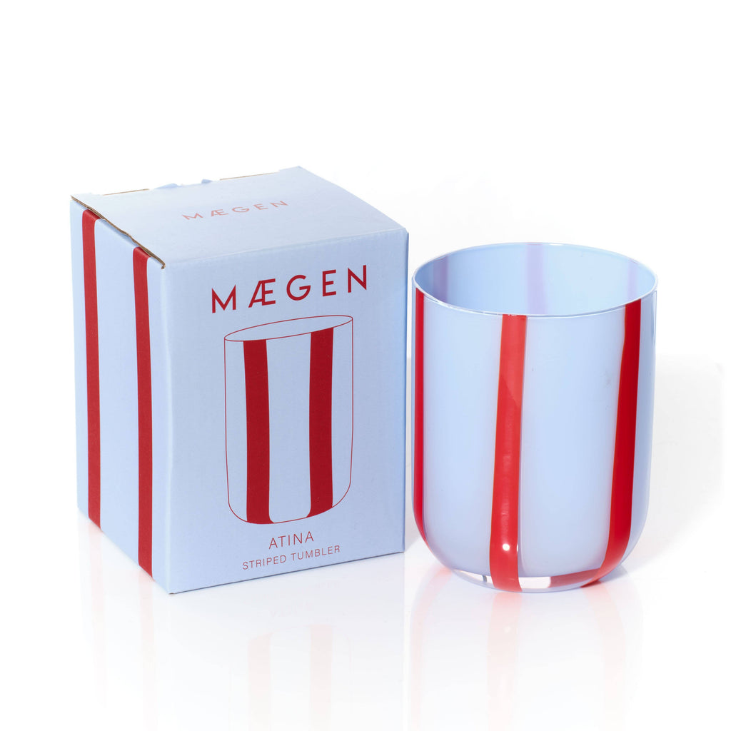 Atina Glassware - Blue & Red