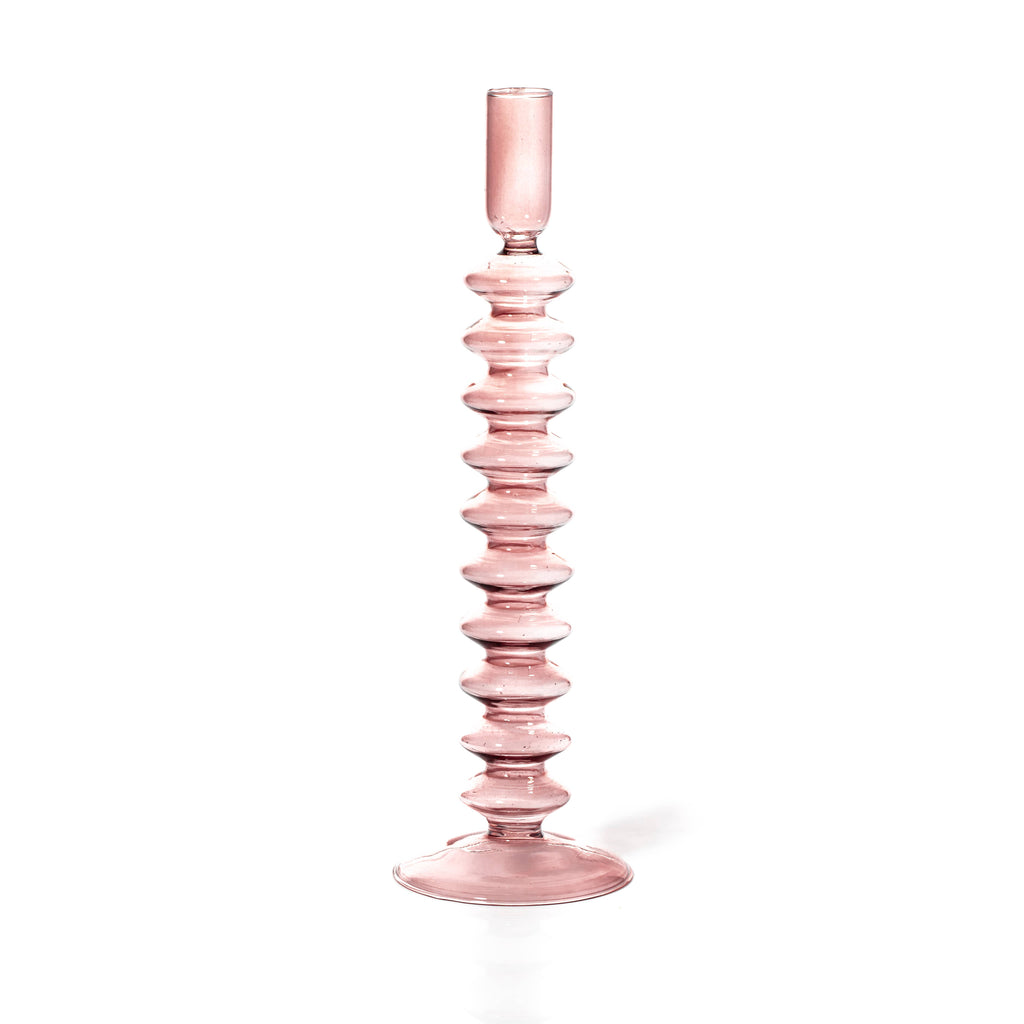 Maegen Taper Holder in Rose quartz